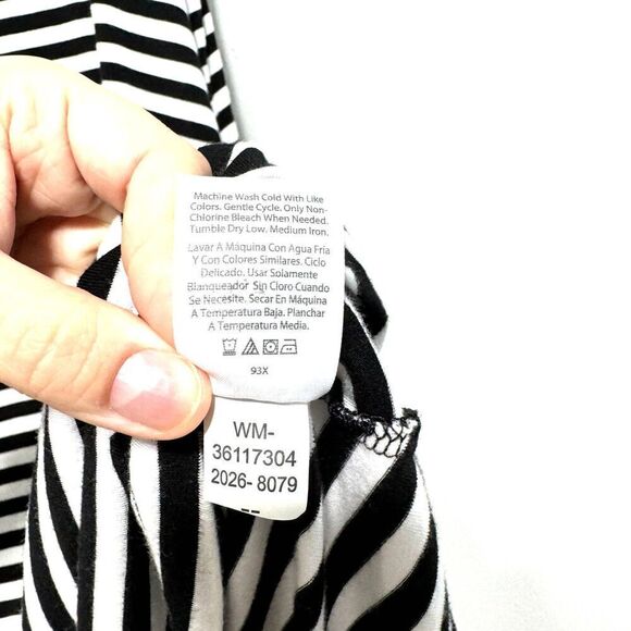 Time and Tru Dress Tank Top Midi Shift Black & White Sleeveless Woman sz Small - Picture 5 of 6